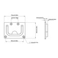 thumbnail image 2 of LLC Ring Pull Handle 316 Stainless Steel Marine Flush Lifting Handle Rectangular Grip Latch, 2 of 6