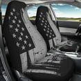 thumbnail image 4 of Yuyamidu Black American Flag Car Seat Covers Set, 4th of July Universal Auto Front Seats Covers Fits for Car, SUV, Sedan, Truck, 2 PCS Auto Interior Accessories, 4 of 6