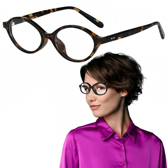 GJX Blue Light Blocking Glasses for Women Men Oval Frame Bluelight Anti Glare Computer Screen Eyeglasses Woman