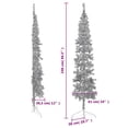 thumbnail image 4 of vidaXL Slim Artificial Half Christmas Tree with Stand Silver 240 cm, 4 of 5