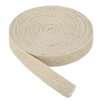 Cotton Twill Tape 5/8" 10 Yards Cotton Ribbon Bias Binding Tape Herringbone Webbing Trim for Sewing Light Apricot