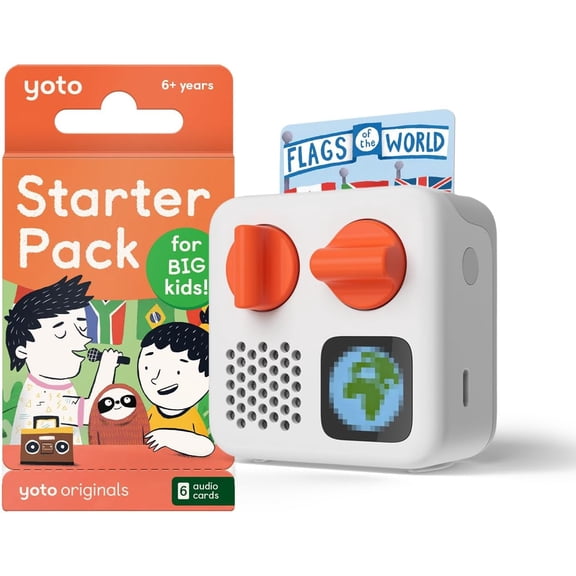 Mini (2024 Edition)   Starter Pack for Big Kids Bundle – Screen-Free Bluetooth Audio Player, All-in-1 Travel Device for Stories Music Podcasts Radio, Use as Speaker or with Headphones