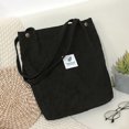 thumbnail image 1 of Women Corduroy Shoulder Shopping Bags Reusable Casual Outdoor Party Tote 2022 New Female Bag Handbags With Button Eco Organizer, 1 of 2