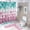 style-132, variant on 4 Piece Bathroom Shower Curtain Sets Bathroom Sets with Shower Curtain And Rugs 4 Piece Geometric Triangles Pink Teal Waterproof Personality Pattern Bath Curtain Vibrant Triangle Pattern