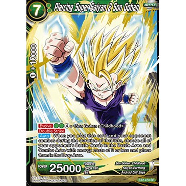 Dragon Ball Super Union Force Piercing Super Saiyan 2 Son Gohan Bt2 073 Walmart Com Walmart Com