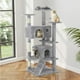 thumbnail image 5 of Cat Tree Simple Deluxe de 54 pulgadas con rascador, gris claro, 5 of 5