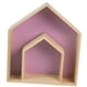 thumbnail image 3 of 2 estantes de almacenamiento de pared con forma de casa para decoración del hogar, sala de juegos y hogar. Púrpura, 3 of 9