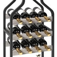 thumbnail image 5 of Metal Wine Rack Wine Bottle Holders Stands Freestanding Floor,Wine Storage Organizer Display Rack Table Wine Glass Rack for Bar Kitchen Dining Living Room, Small Spaces, 5 of 9