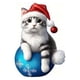 thumbnail image 2 of Xihbxyly Colgante Navideño de Gatos, Acrílico, Diseño de Doble Cara, Ideal para Árbol de Navidad y Coche, Color Duradero, Ideal para Interiores y Exteriores, Ideal para Fiestas Navideñas. 1 Pieza., 2 of 5