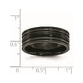 thumbnail image 6 of Titanium Grooved Black IP-plated 8mm Brushed and Polished Band, 6 of 6
