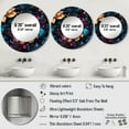 thumbnail image 4 of Designart "Moroccan Fantasy I" Paisley Round Mirror Wall Decor Glam - Large Multicolor Round Bathroom Mirror - Round Mirror - 23" x 23", 4 of 6