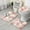 Pioneer Flower Floral-2, variant on Pioneer Flower Floral Print Pattern Bathroom Rugs Sets 3 Piece,Toilet Cover Set,Absorbent Non Slip Bathroom Mats Sets with U-Shaped Contour Rug Toilet Rug Set