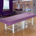 thumbnail image 2 of Sábanas protectoras universales Macarena para salón SPA Hotel 80x190cm poliéster supersuaves desechables púrpura violeta, 2 of 6