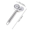 thumbnail image 3 of Tong Stainless Steel Double Wheel Pizza Cutter With Decorative Edge Kitchen Baking, 3 of 6