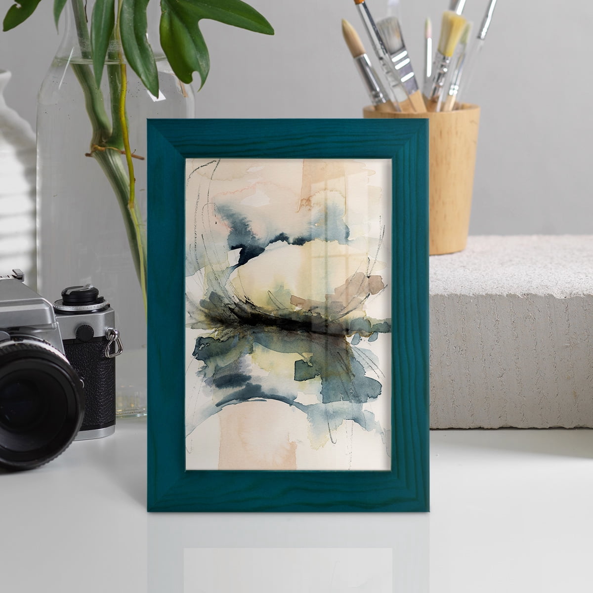 Winter Shoal II - Framed Print w/glass - Ocean Blue