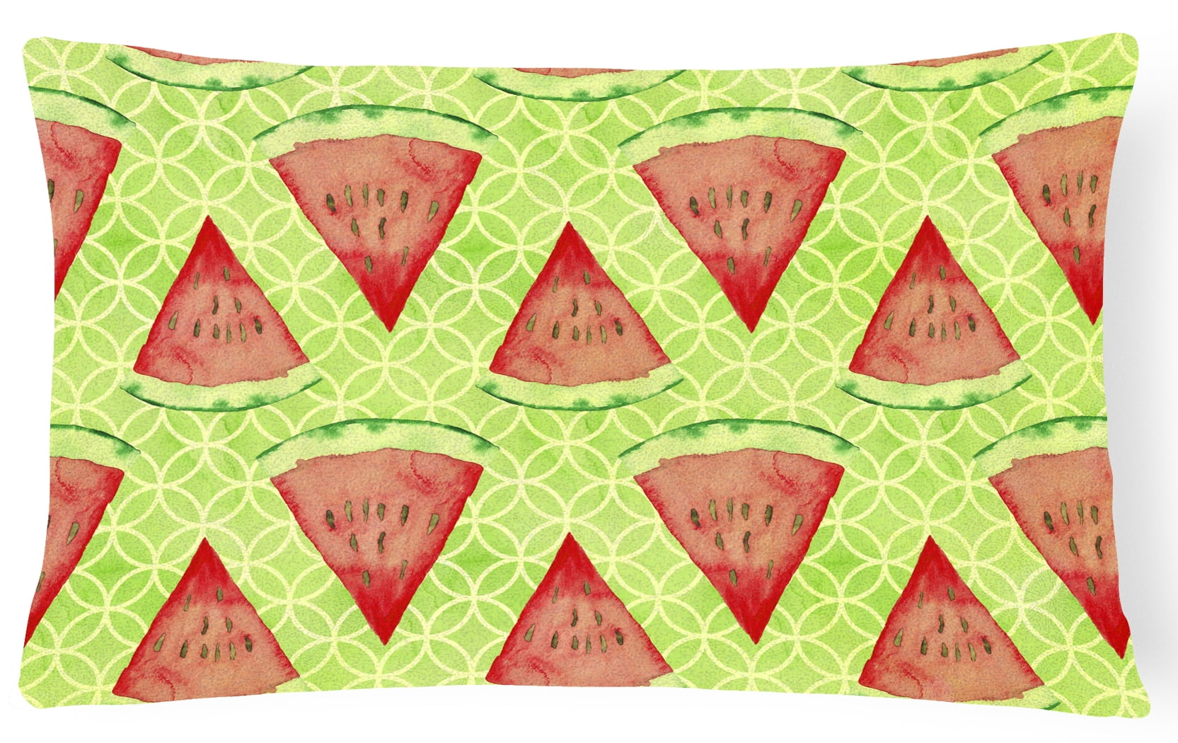 Watercolor Watermelon Canvas Fabric Decorative Pillow