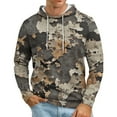 thumbnail image 2 of WTOBBY Men's Camo Print Hooded Sweatshirt, Loose Fit Casual Military Style Pullover for Outdoor Hunting, Durable Cotton Blend,Earthy Yellow 3XL, 2 of 6