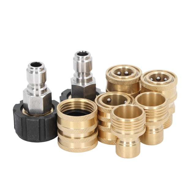 Juego de 8 adaptadores de lavadora a presión, accesorios de acoplamiento rápido, conector rápido de metal para lavadora de coche.