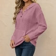 thumbnail image 4 of LIaqionyy Womens Hoodie Oversized Sweatshirt Casual Long Sleeve Drawstring Pullover Tops Textured Fall Winter Clothes, 4 of 8