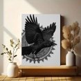 thumbnail image 6 of Raven Mandala Canvas Print, Mystic Boho Wall Art for Living Room Bedroom Home Office Study Hotel Entryway Decor, 6 of 8
