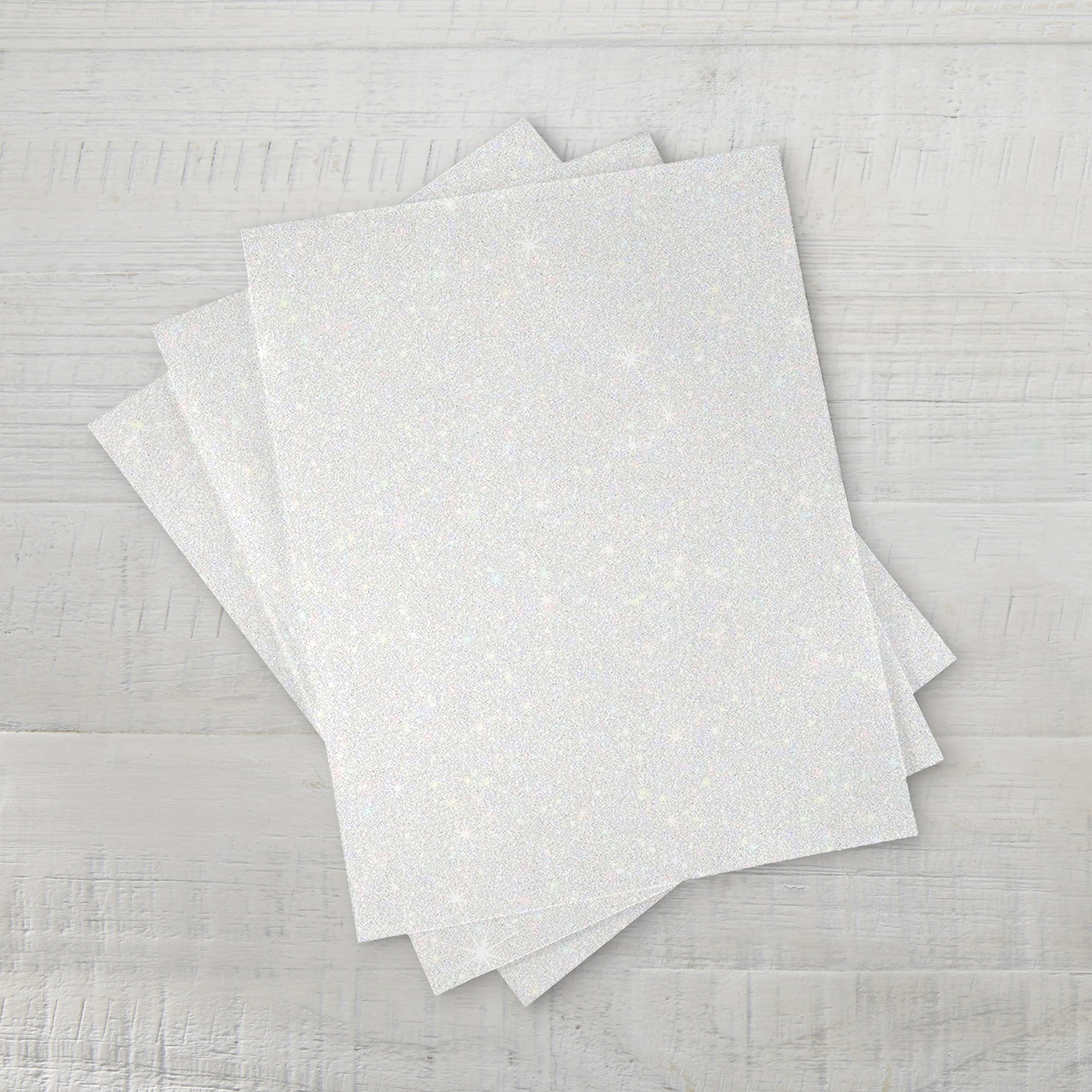 Pen+Gear White Glitter Card Stock, 8.5" x 11", 104 lb, 40 Sheets