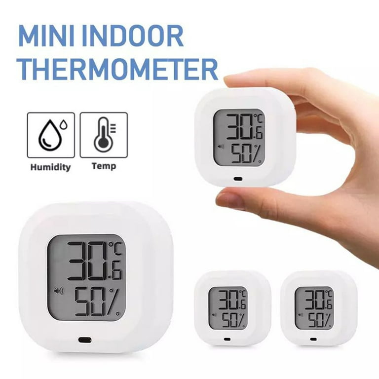 Flutesan 2 Pcs Smart Wireless Temperature Monitor Humidity Monitor Wireless  Hygrometer Thermometer Digital Room Compatible with APP Notification Alert