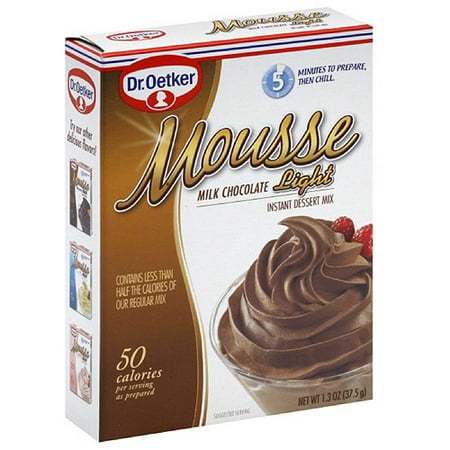 Dr. Oetker Mousse Light Milk Chocolate Instant Dessert Mix, 1.3 oz, (Pack of 12)