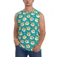 thumbnail image 2 of Goofa Cute Shiba1 Printed Men's Sleeveless T-Shirt - Athletic Gym Workout Tank Top for Men - Moisture-Wicking, UPF 30+ Quick-Dry Muscle Tee-Large, 2 of 8