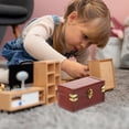 thumbnail image 4 of Mini Valise Modèle Rouge Foncé en Bois 1Pcs 2.4x1.3x1.3in, 4 of 7