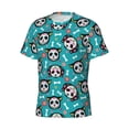 thumbnail image 5 of Vsdgher Skull Cat Print Men's Dry Fit Mesh Athletic Shirts Moisture Wicking Tennis T-Shirt Tops, 5 of 9