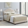 thumbnail image 4 of Home Fare Upholstered Camelback King Bed in Linen Beige, 4 of 8