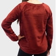 thumbnail image 3 of Women's Pullover Top Microfiber Plush Woobie Sweatshirt (Size Medium, Good Vibes), 3 of 3
