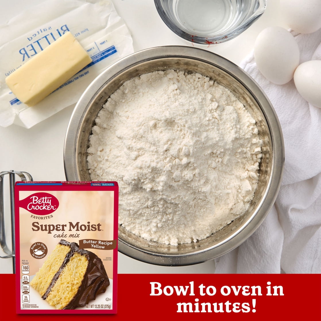 (12 pack) Betty Crocker Favorites Super Moist Butter Recipe Yellow Cake Mix, 13.25 oz