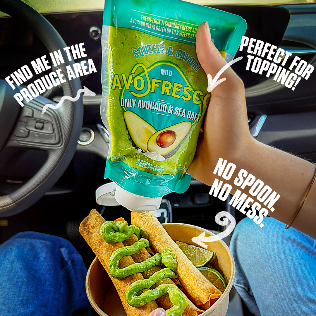 AVOFRESCO Avocado & Sea Salt 14 oz Squeeze - No Preservatives,  Quick, Easy & No Mess!