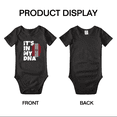 thumbnail image 3 of It's In My DNA Peruvian Flag Country Pride Cute Baby Jumpsuits (Black, 18-24 Months), 3 of 5