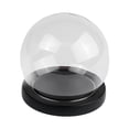thumbnail image 3 of DOLITY Glass Display Dome Glass Globe Cover Stand for Rocks Collectibles DIY Crafts Black flat base, 3 of 9