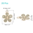 thumbnail image 2 of Uxcell 20 Pack Flower Charm Pendants, Gold Plated Pendants DIY, 21x18mm, Grey, 2 of 6