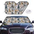 thumbnail image 2 of Haiem Llama and Cactus1 Car Windshield Sun Shade - Blocks UV Rays Sun Visor Protector, Sunshade to Keep Your Vehicle Cool, Universal Fit SUV Van Sedan-Small, 2 of 7