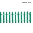 thumbnail image 5 of Uxcell Miniature Garden Fence 35 Inch Long DIY Picket Fence Mini Ornament Dark Green, 5 of 6