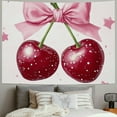 thumbnail image 2 of Autua Pink Cherries Kitsch Tapestry Wall Hanging Home Decor Art 50x40inch, 2 of 6
