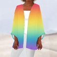 thumbnail image 2 of AherBiu Womens Cardigan Lightweight 3/4 Sleeve Linen Open Front Cardigans Fall Casual Cover up Shrugs, 2 of 5