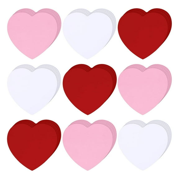QIDITONG 108pcs Heart Shaped Paper Cutouts For Valentine'S Day Crafts Classroom Bulletin Board Decorations Diy Projects And Party Decor