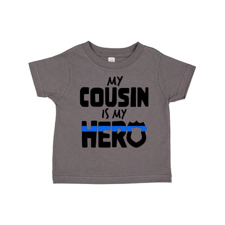 

Inktastic My Cousin is My Hero Police Officer Family Gift Toddler Boy or Toddler Girl T-Shirt