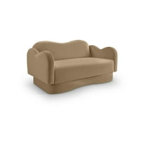 Meridian Furniture Bloom Camel Velvet Loveseat