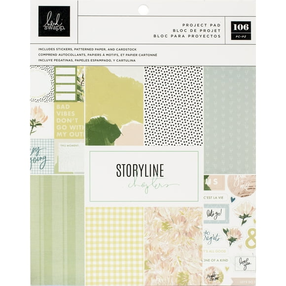 Heidi Swapp Storyline Chapters Project Pad 7.5"X9.5"-The Planner, 122 Pieces