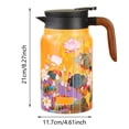 thumbnail image 3 of zhangmingg Large Floral Pattern Teapot with Built In Infuser Detachable Holder and Lid Stainless Steel Home Tableware for Brewing Tea, 3 of 4