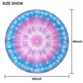 thumbnail image 6 of Colorful Tie Dye Mandala Pattern Round Tablecloth 60"x60",Wrinkle Wipeable Table Cloth for Kitchen Dining Room Picnic Patio Party, 6 of 6