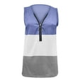 thumbnail image 6 of Aloohaidyvio Tops,Womens Tops Casual Printed Vest Zipper V-Neck Loose Sleeveless T-Shirt, 6 of 6
