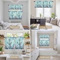 thumbnail image 6 of Coastal Anchor Blue Kitchen Curtains Sets for Windows 36 Inch Length, Summer Beach Nautical Coral Starfish Rod Pocket Window Treatments Tier Curtains and Valances Set for Bedroom/Bathroom, 6 of 8