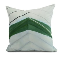 Simply Daisy, 20" x 20" Boat Bow Center, Geometric Print Outdoor Pillow, Green